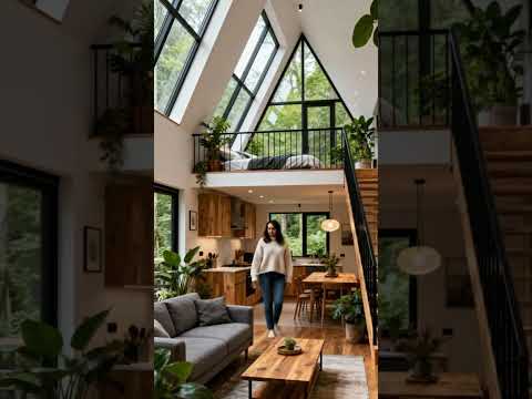 A Frame Loft Cabin Modern Wooden Tiny Home In The Forest 