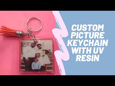 Personalized Photo Keychain customize W/your Photo, Resin Photo