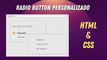 Cómo crear Radio Buttons personalizados con HTML y CSS | Tutorial