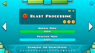 Geometry Dash | Blast Processing | 3 coins (HD)