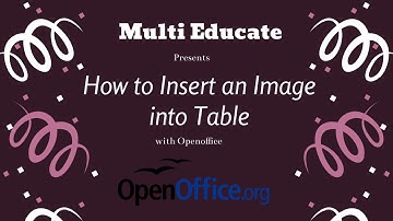 Insert Image in OpenOffice Table | OpenOffice Impress Beginner Tutorial Tamil!