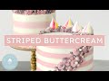 How to create stripes on a cake! Cake comb Vs. Piped buttercream! | Georgia's Cakes