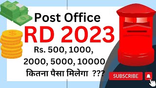 Post Office Recurring Deposit Maturity Value Kitna Invest Karne Par Kitna Milega