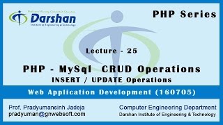 Lecture 25 - PHP CRUD Operations - Insert / Update Operation