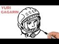 How to Draw Yuri Gagarin an Astronaut - First Human in the Space