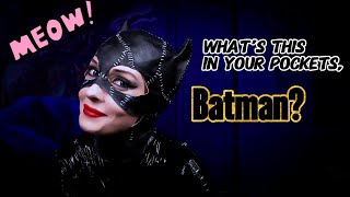 Asmr. Cats Play A Night With Batman. Role Play, Leather Sounds, Purring,