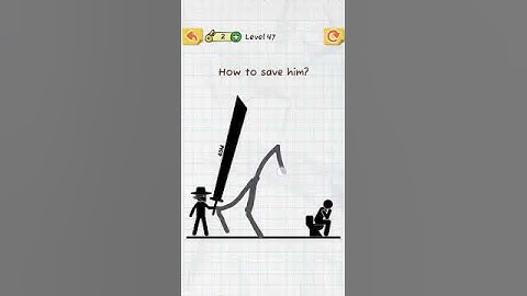 Draw2Save [47] - Failed Level 🤦 Can Someone help him? #games