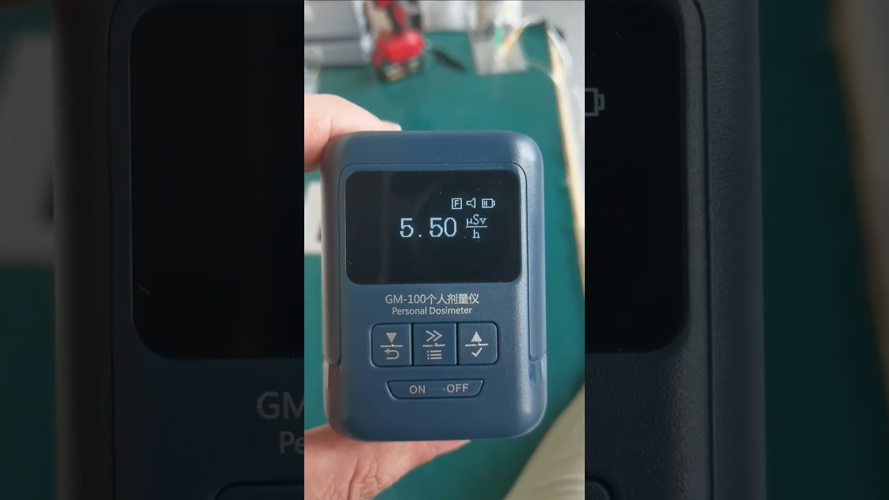 GM-100 personal dosimeter, radiation alarm, X-ray, gamma ray detection, Geiger counter