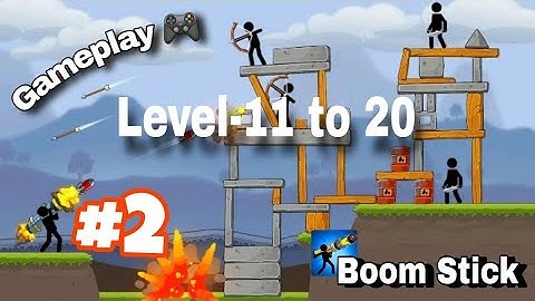 Boom stick : bazooka puzzles gameplay level-11 to 20 #boomstick #newgame #mobilegame #mobilegaming
