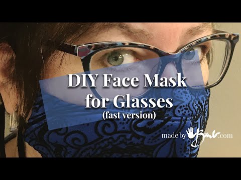 Fitted Face Mask for Glasses (Fast video version)