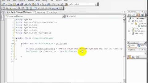 C sharp (Asp.net ) in Tamil Connection Manager part - 1