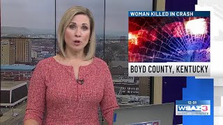 Woman killed in crash in Boyd County, Ky.