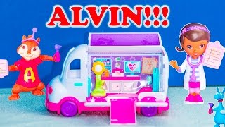 DOC MCSTUFFINS + ALVIN AND THE CHIPMUNKS Doc McStuffins Doc's Mobile Clinic Race Doctor Alvin Video screenshot 5