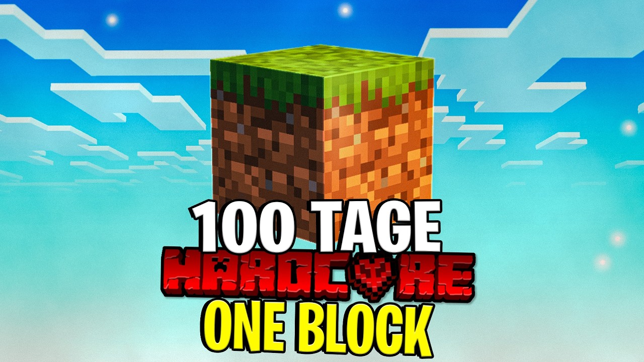 Ich ÜBERLEBE 100 Tage in Minecraft HARDCORE ONE BLOCK