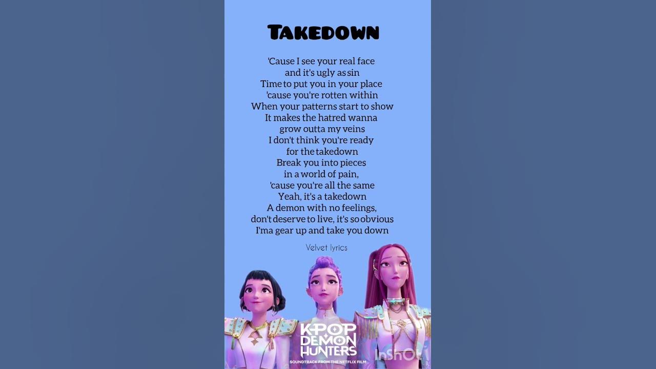 Huntrix - Takedown (Lyrics) Kpop Demon Hunters #hunter #Takedown​ #viral