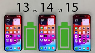 iPhone 15 vs 14 vs 13 Battery Life DRAIN Test