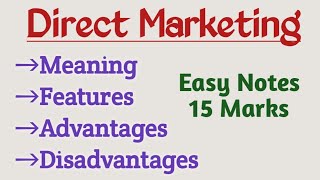 Direct Marketing | Advantages of Direct Marketing | Direct Marketing examples
