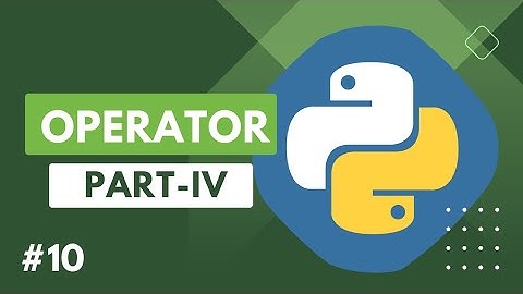 Operators in Python Part-4 || Python Programming Tutorial || In Hindi || RdCodingVines