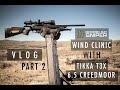 Vlog  tikka ctr 20 65 creedmoor  part 2 modern day sniper wind clinic