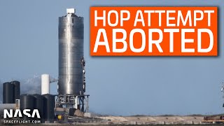 SpaceX Boca Chica - Starship SN5's first hop attempt triggers an abort