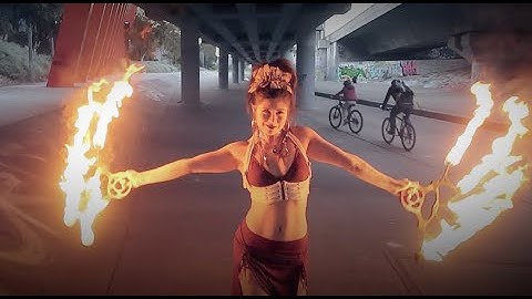 Learn this fire dance for free! | FireLily Fan Dance Challenge 