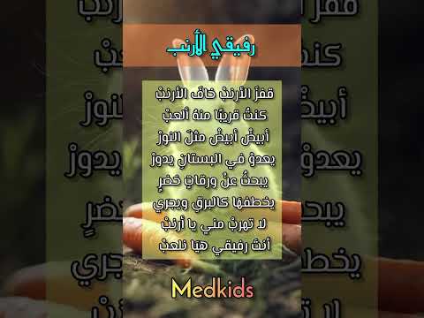 أنشودة رفيقي الأرنب قفز الأرنب الكتاب المدرسي للسنة أولى إبتدائي الكاتب سليمان العيسى