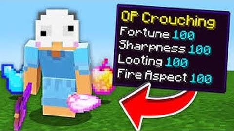Minecraft but Crouching Gives OP Items!!!