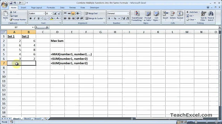 Combine Multiple Functions into the Same Formula in Excel