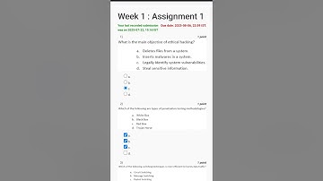 NPTEL || Ethical hacking || week 1 || assignment questions