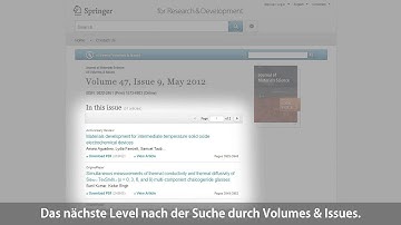 Springer for R&D Tutorial 03 Journal Page (German subtitle)