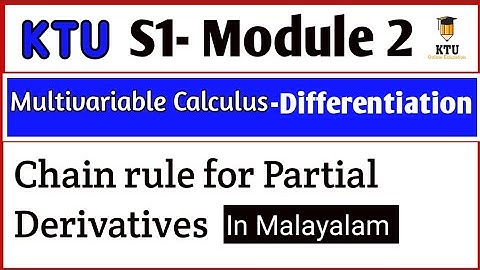 Chain rule for partial derivatives in malayalam
