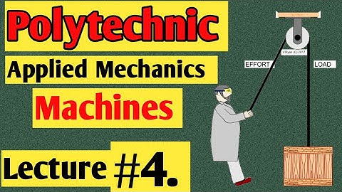 Machines(मशीने।)applied mechanics Polytechnic 2nd  Semester