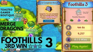 Merge Dragons Foothills 3 • 3rd Win • 3 Stars • Get A Purple Dragon Star ☆☆☆