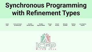 [ICFP24] Synchronous Programming with Refinement Types