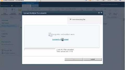 Sharepoint 1001: Uploading Multiple Documents