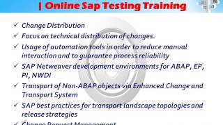 SAP TESTING ONLINE TRAINING