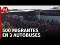 Logran rescatar a 500 migrantes abandonados en autopista La Tinaja-Cosoleacaque, Veracruz