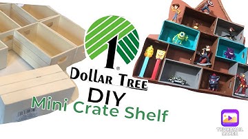 I TURNED Dollar Tree Mini Crates into a Stunning Wall Shelf!