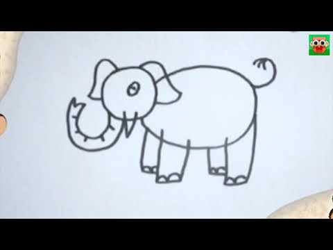 How to draw an elephant easy step by step /VẼ CON VOI