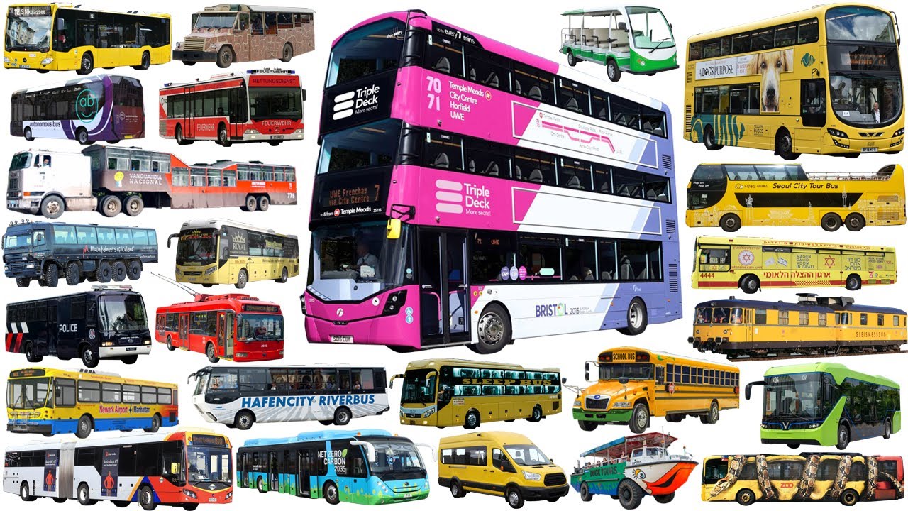 СУПЕР ДЛИННЫЙ АВТОБУС - трёхэтажный автобус, туристический автобус, автобус скорой помощи, полице...