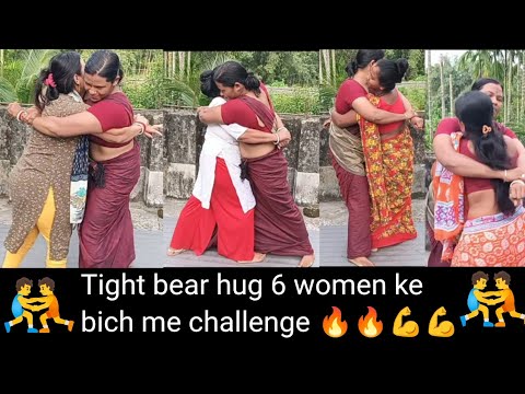 Hug Fight Move Submission tight bear hug wrestling challenge 6 strong women me - YouTube