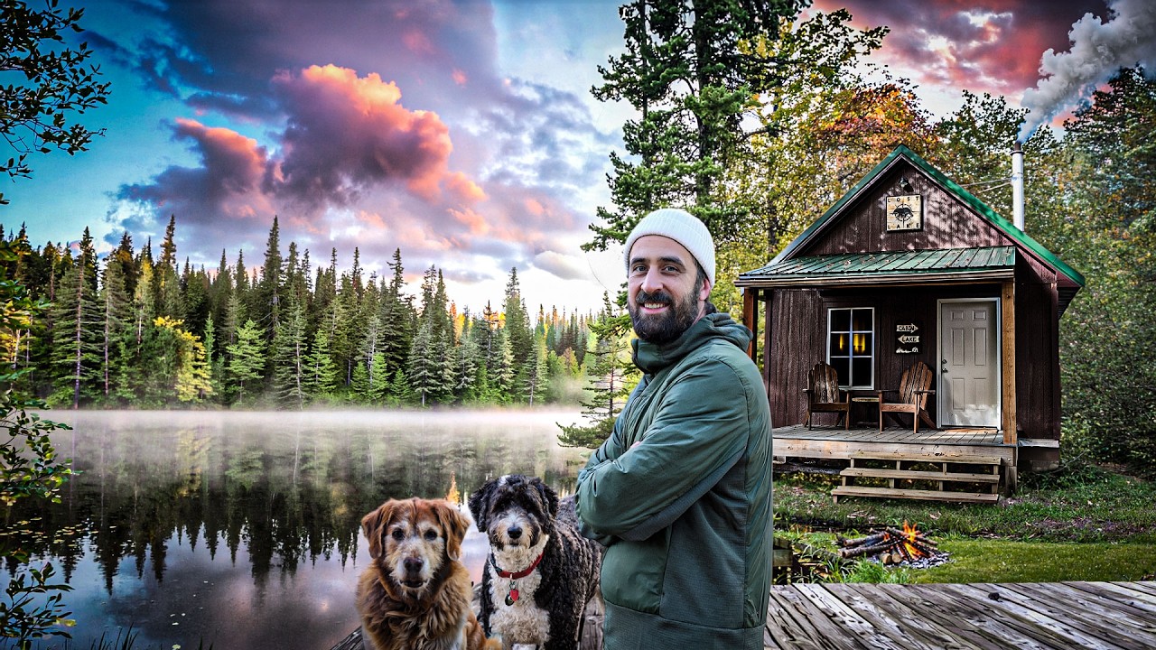 We Found LOST LAKE -- Remote Off-Grid Cabin w/ my Dogs!