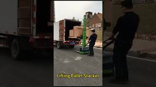 Electric Self Lifting Pallet Stacker Portable Forklift 500kg Self Loading Stacker