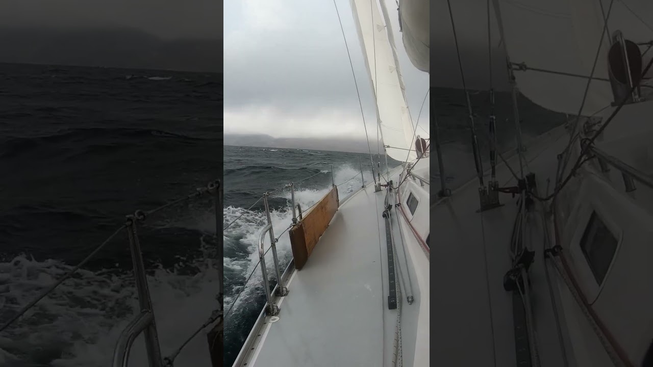 Raw Sailing in the BEAGLE CHANNEL #shorts