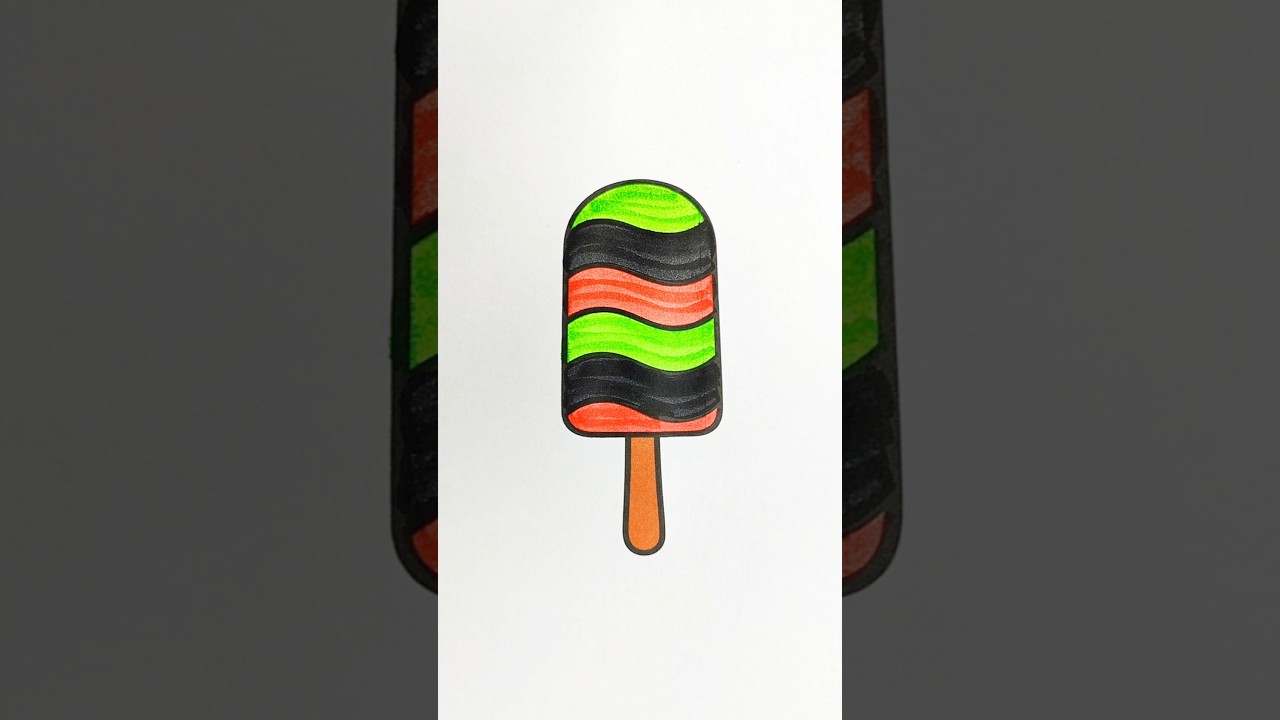 The Most Satisfying Stripes! 🍦🧡💚 