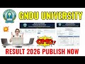 Gndu Result 2026 Publish Now 😱 2nd / 4th / 6th Semester ✍️ Gndu Result News Today | Latest Update