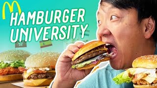 McDonald’s HAMBURGER UNIVERSITY Food Review! Trying GLOBAL MENU