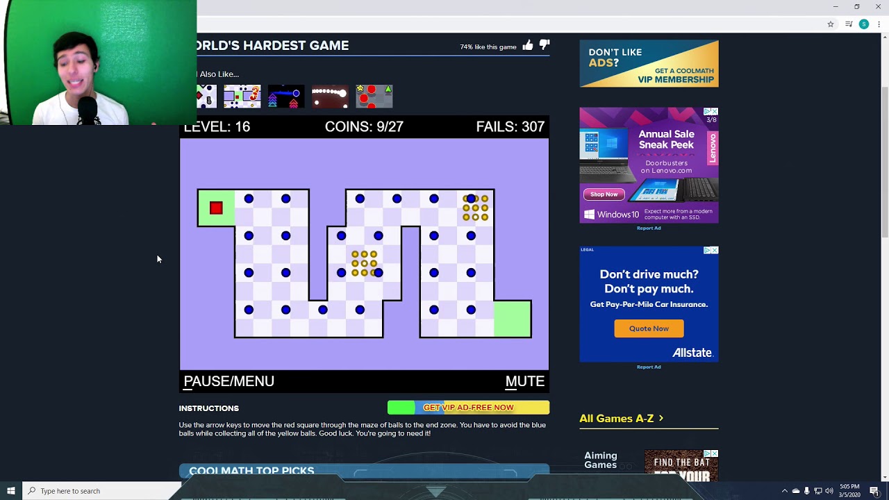 RAGE QUIT WORLDS HARDEST GAME PART 2 YouTube