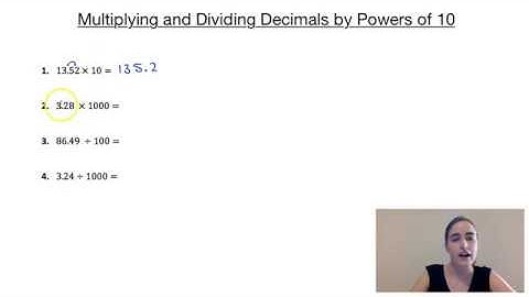 Multiplying and Dividing Decimals by Powers of 10