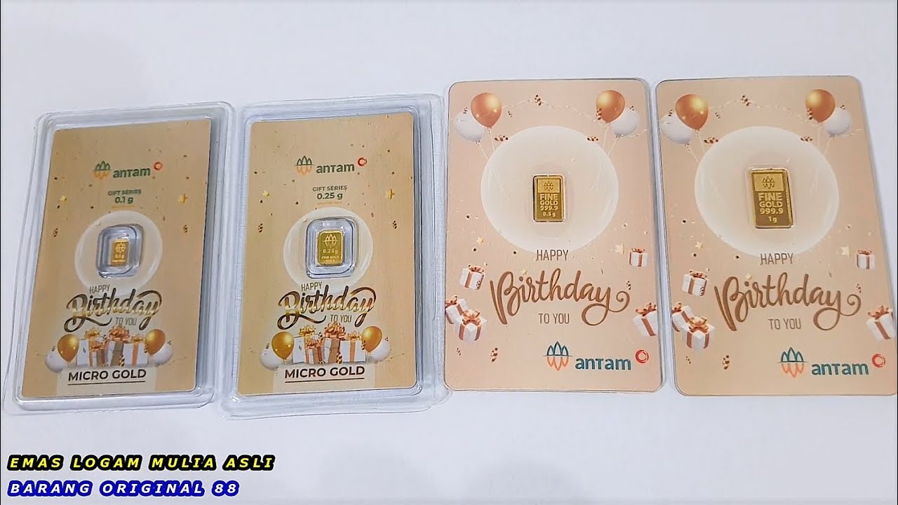 KADO HADIAH ULANG TAHUN PALING SIMPLE TAPI MEVVAH MEWAH - EMAS ANTAM GIFT SERIES HAPPY BIRTHDAY